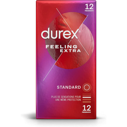 DUREX - PRESERVATIFS FEELING EXTRA Boite de 12 préservatifs