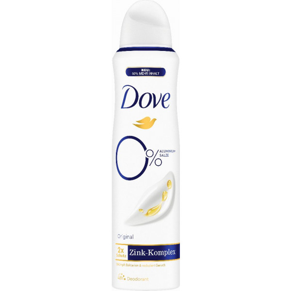 DOVE - DEODORANT ORIGINAL 0% Spray de 150ml