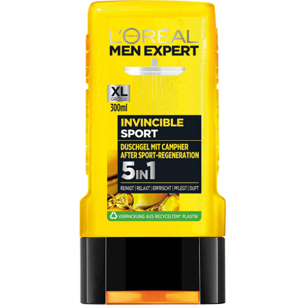 L\'OREAL - MEN EXPERT GEL DOUCHE INVINCIBLE SPORT Flacon de 250ml