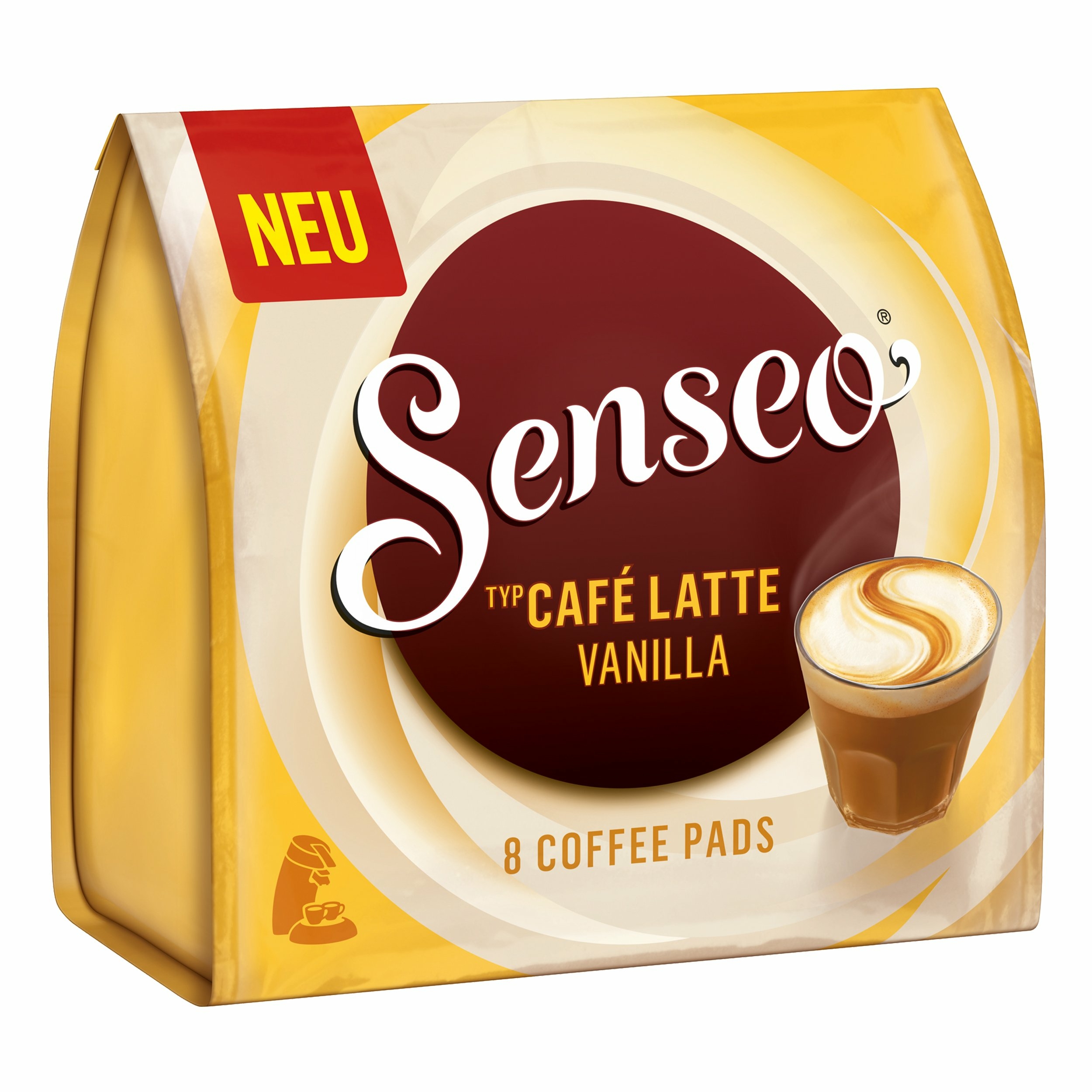SENSEO - CAFFE LATTE VANILLE Paquet de 8 dosettes