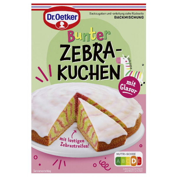 DR.OETKER - GATEAU ZEBRE COLORE Paquet de 515g
