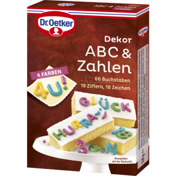 DR.OETKER - CHIFFRES ET LETTRES EN CHOCOLAT