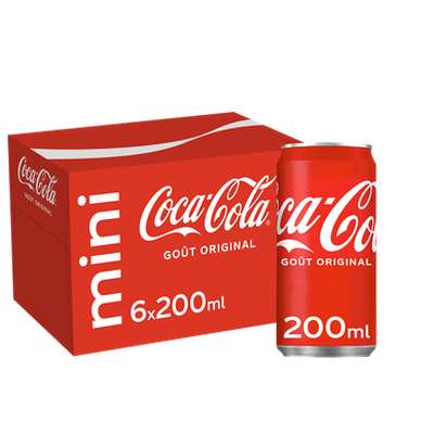 COCA-COLA - Pack de 6 canettes de 20cl