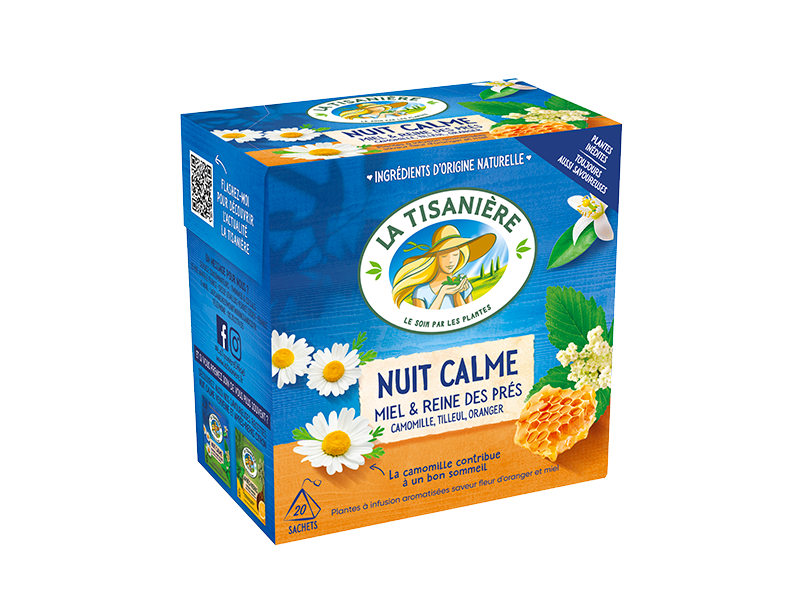 LA TISANIERE - INFUSION NUIT CALME MIEL 20 sachets
