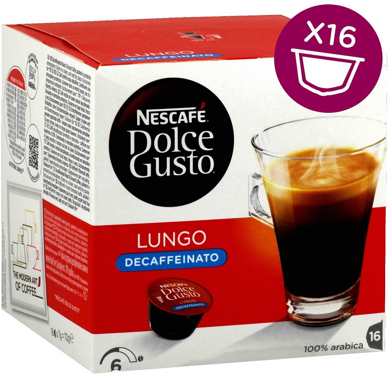 CAFE LUNGO DECAFFEINATO DOLCE GUSTO 16 capsules