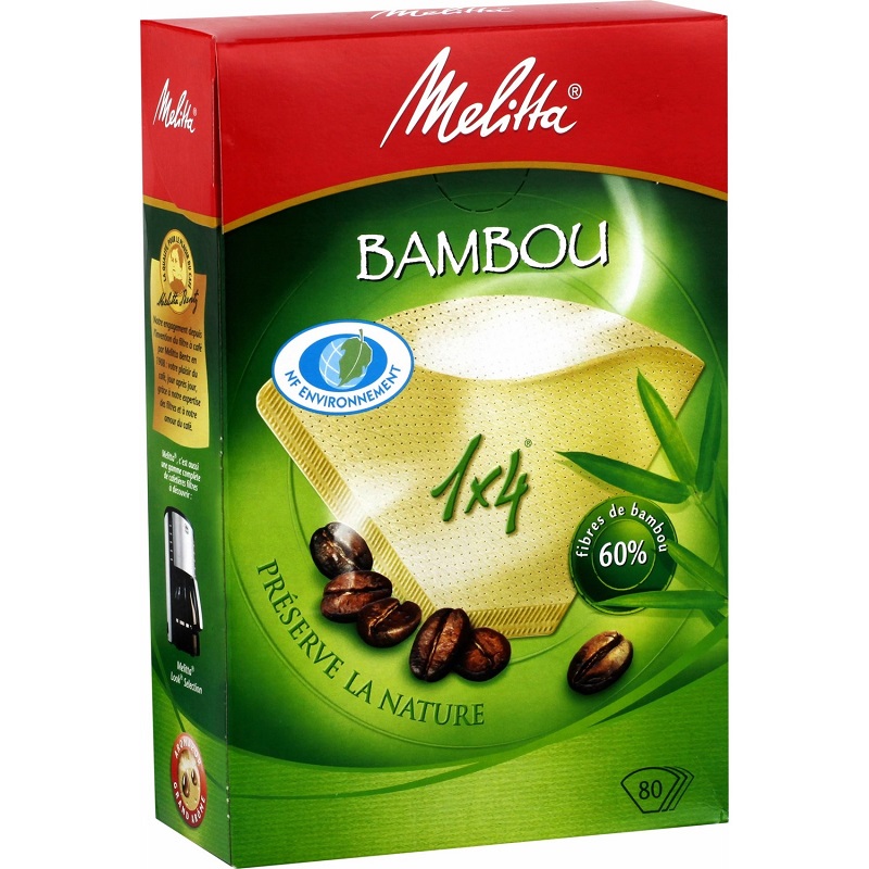 MELITTA - FILTRES A CAFE BAMBOU 1 X 4 Boite de 80
