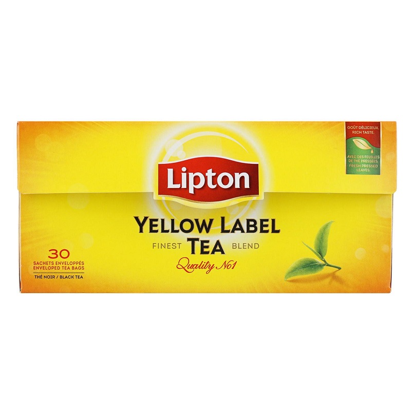 LIPTON - THE YELLOW LABEL TEA 30, 60 ou 100 sachets