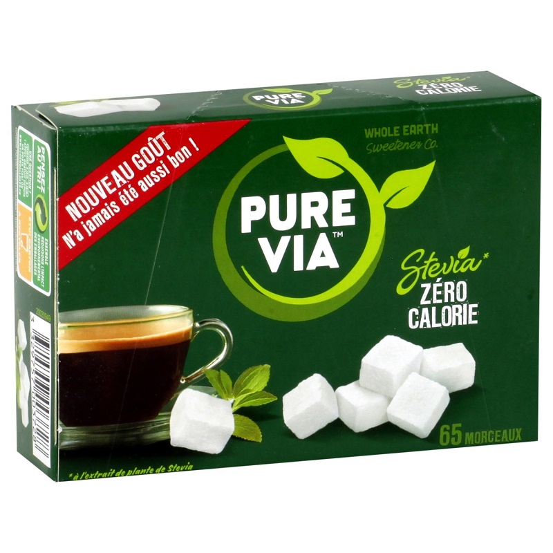 PURE VIA - EDULCORANT STEVIA EN MORCEAUX Boite de 130g