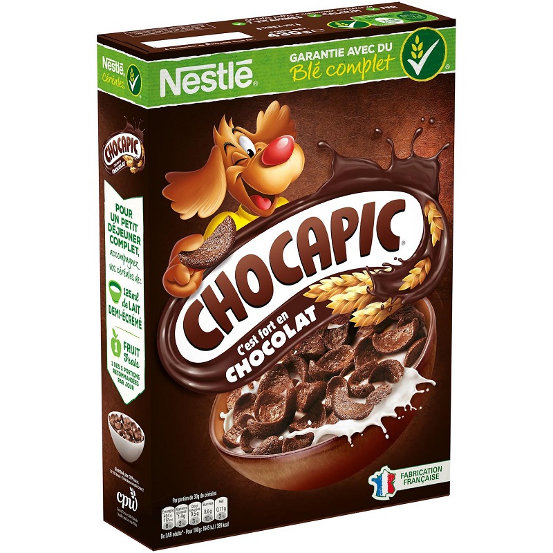 NESTLE - CEREALES PETALES AU CHOCOLAT CHOCAPIC 430g, 750g ou 1 kg