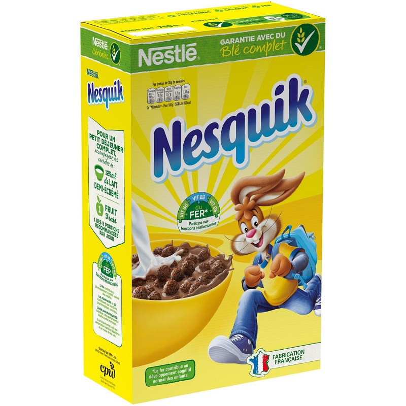 NESTLE - CEREALES CHOCOLAT NESQUIK 450g ou 750g
