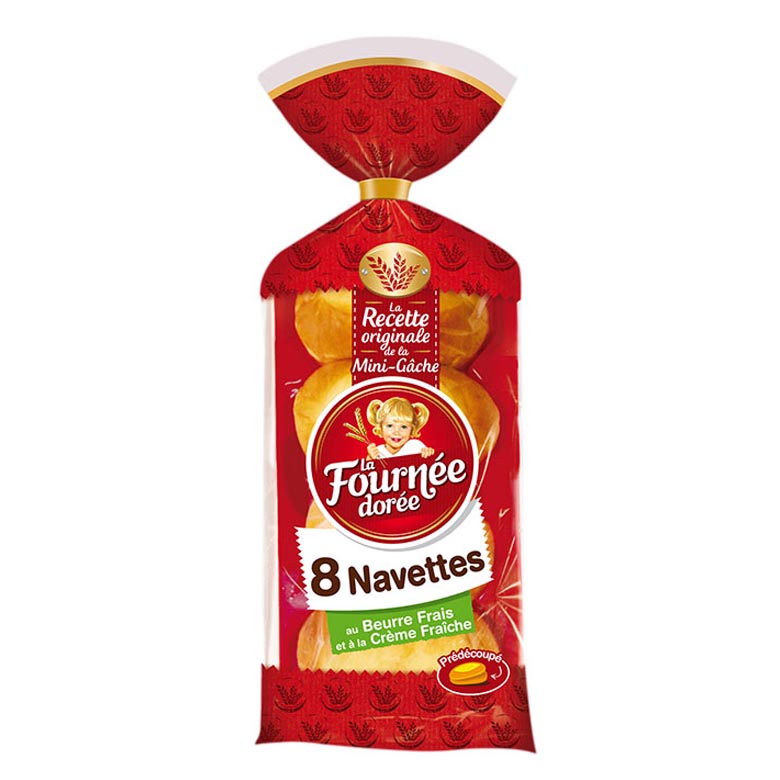 LA FOURNEE DOREE - NAVETTES AU BEURRE FRAIS ET CREME FRAICHE 400g