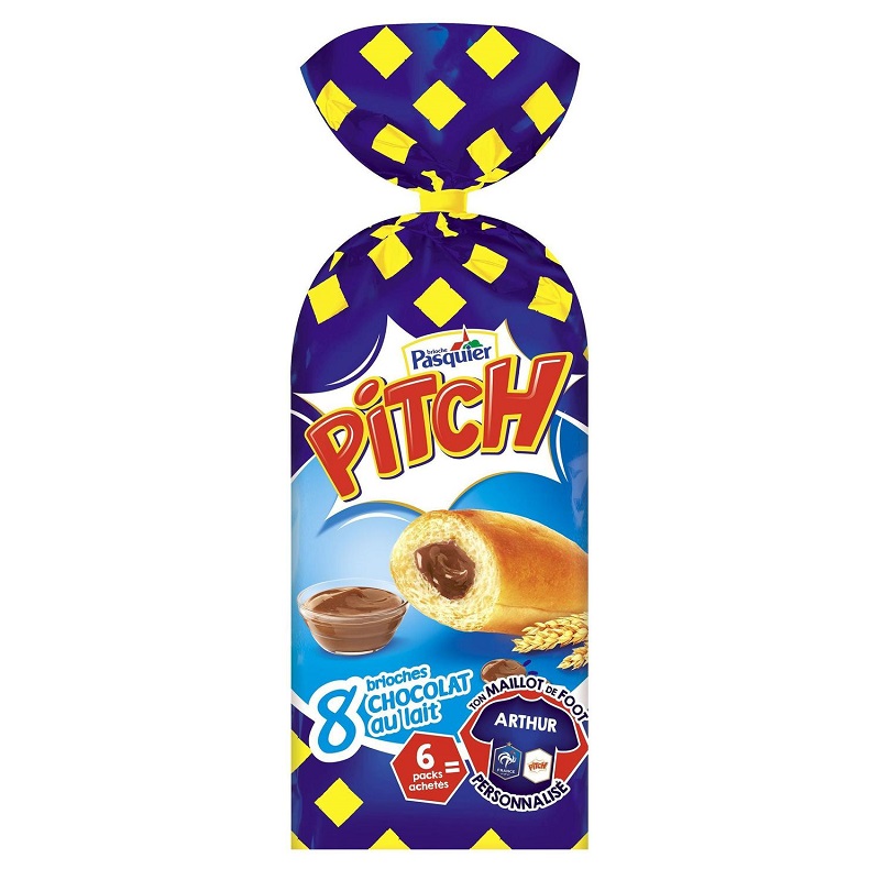 PASQUIER - BRIOCHES FOURREES CHOCOLAT AU LAIT PITCH Paquet de 8
