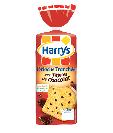 HARRYS - BRIOCHE TRANCHEE AUX PEPITES DE CHOCOLAT 485g