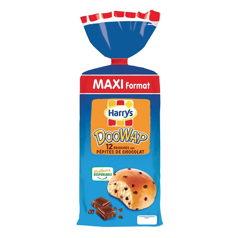 HARRYS - BRIOCHES AUX PEPITES DE CHOCOLAT DOOWAP Paquet de 12