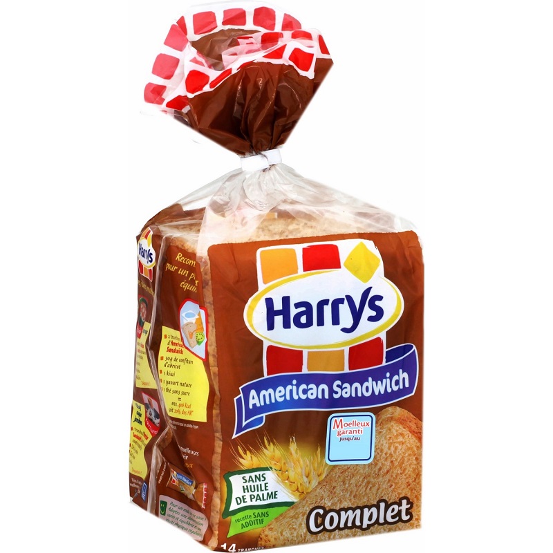 HARRYS - PAIN DE MIE COMPLET AMERICAN SANDWICH 14 tranches