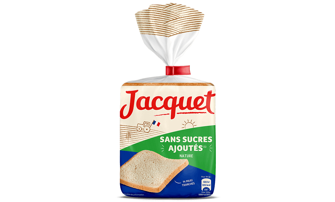 JACQUET - PAIN DE MIE NATURE SANS SUCRE AJOUTE 14 MAXI TRANCHES