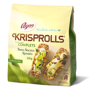 KRISPROLLS - PETITS PAINS SUEDOIS COMPLETS SANS SUCRE AJOUTE 240g ou 425g
