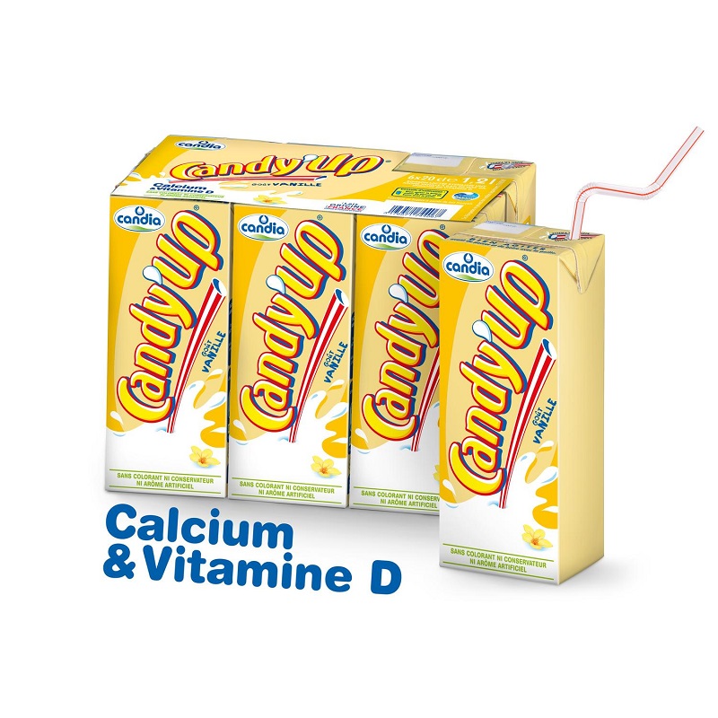CANDIA - BOISSON LACTEE VANILLE CANDY\'UP 6 x 20cl