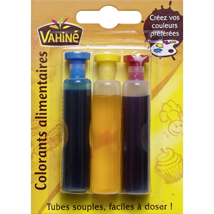VAHINE - COLORANTS ALIMENTAIRES 3 x 6ml