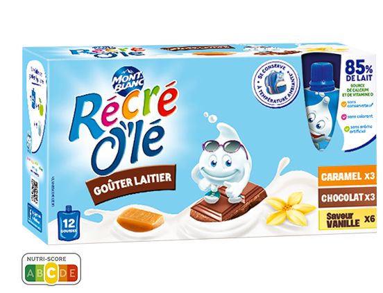 MONT BLANC - CREME DESSERT MULTIVARIETES RECRE O\'LE 12 gourdes de 85g