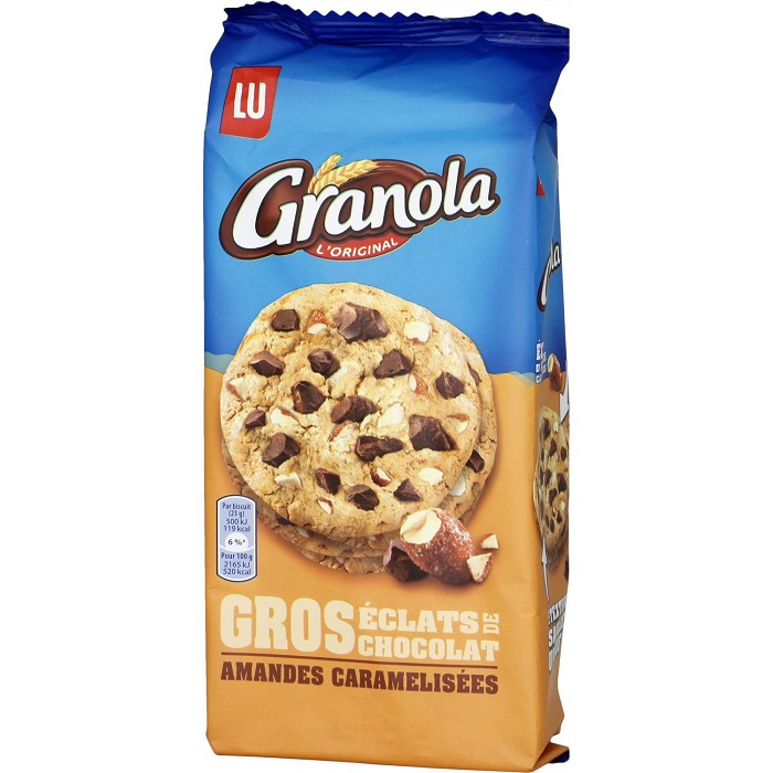 LU - COOKIES GROS ECLATS DE CHOCOLAT ET AMANDES GRANOLA 184g