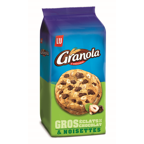 LU - COOKIES GROS ECLATS DE CHOCOLAT ET NOISETTES GRANOLA 184g