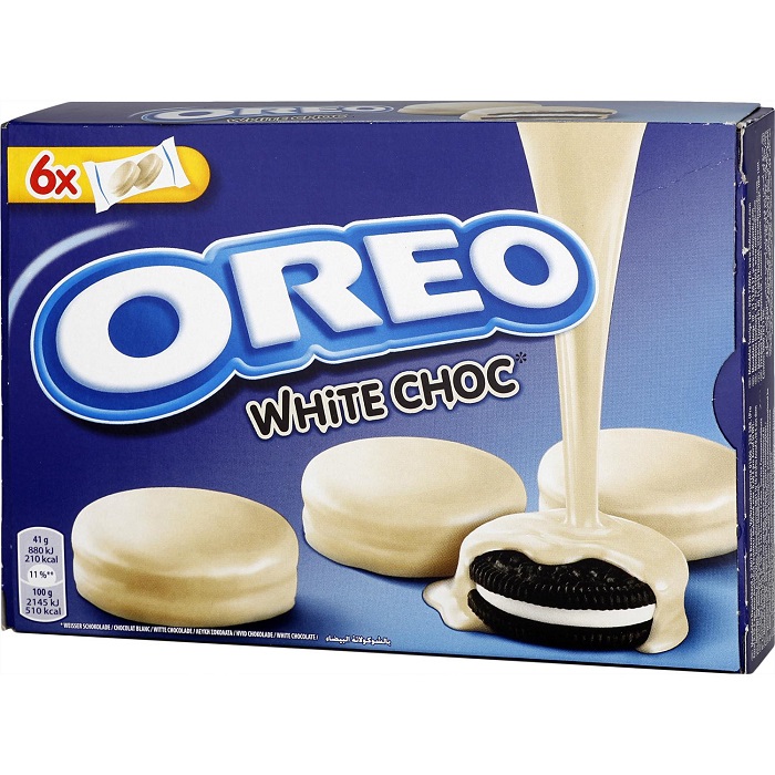 OREO - BISCUITS CACAO FOURRES VANILLE ENROBES CHOCOLAT BLANC 246g