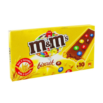 M&M\'S - BISCUITS NAPPES CHOCOLAT AU LAIT ET MINI M&M\'S 198g