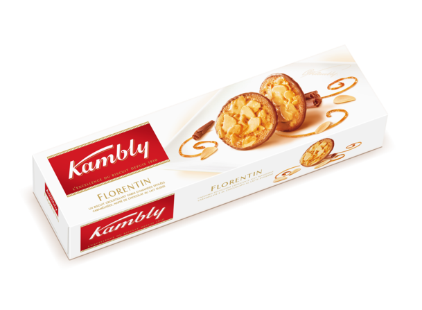 KAMBLY - BISCUITS NAPPES CHOCOLAT AU LAIT ET AMANDES FLORENTIN 100g
