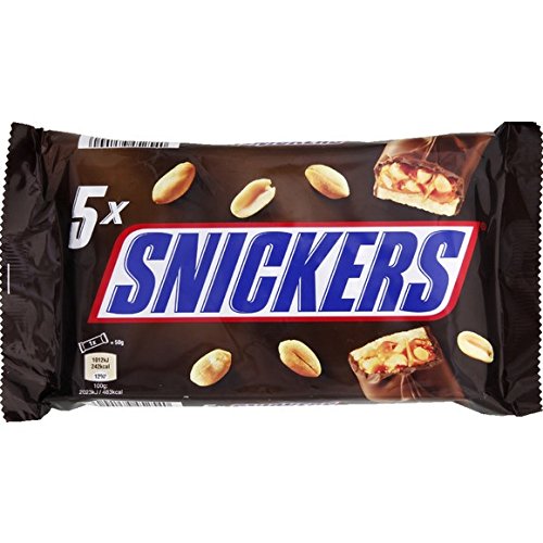 SNICKERS - BARRES CHOCOLATEES CARAMEL CACAHUETES 5x50g ou 10x50g