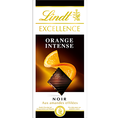 LINDT - CHOCOLAT NOIR ORANGE INTENSE LINDT EXCELLENCE 100g