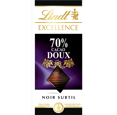 LINDT - CHOCOLAT NOIR SUBTIL 70% LINDT EXCELLENCE 100g