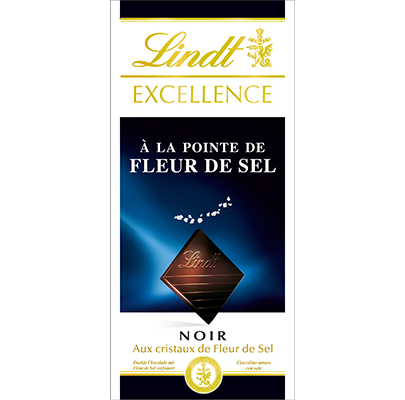 LINDT - CHOCOLAT NOIR FLEUR DE SEL LINDT EXCELLENCE 100g