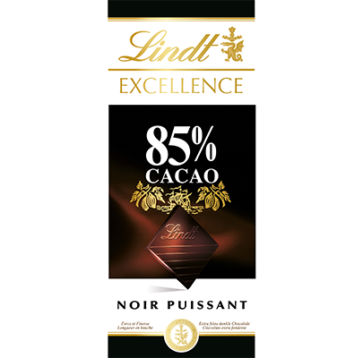 LINDT - CHOCOLAT NOIR PUISSANT 85% LINDT EXCELLENCE 100g