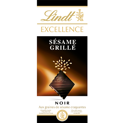 LINDT - CHOCOLAT NOIR SESAME GRILLE LINDT EXCELLENCE 100g
