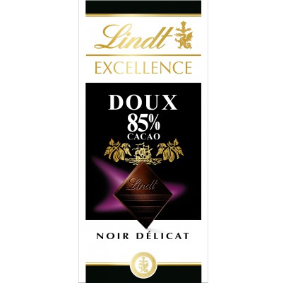 LINDT - CHOCOLAT NOIR DELICAT 85% LINDT EXCELLENCE 100g