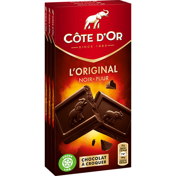 COTE D\'OR - CHOCOLAT NOIR L\'ORIGINAL 3 x 100g (300g)