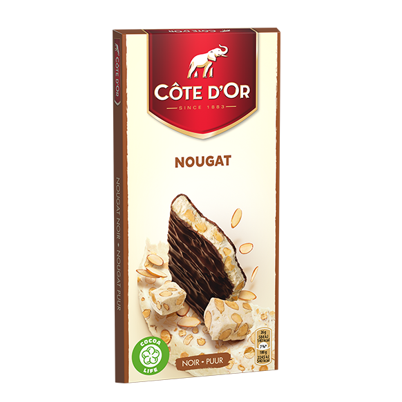 COTE D\'OR - CHOCOLAT NOIR NOUGAT 130g