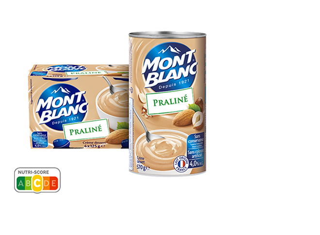 MONT BLANC - CREME DESSERT PRALINE 4 x 125g