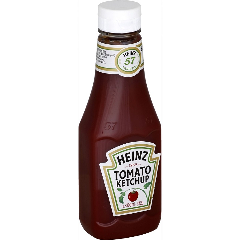 HEINZ - TOMATO KETCHUP Flacon de 342g, 500g ou 1kg