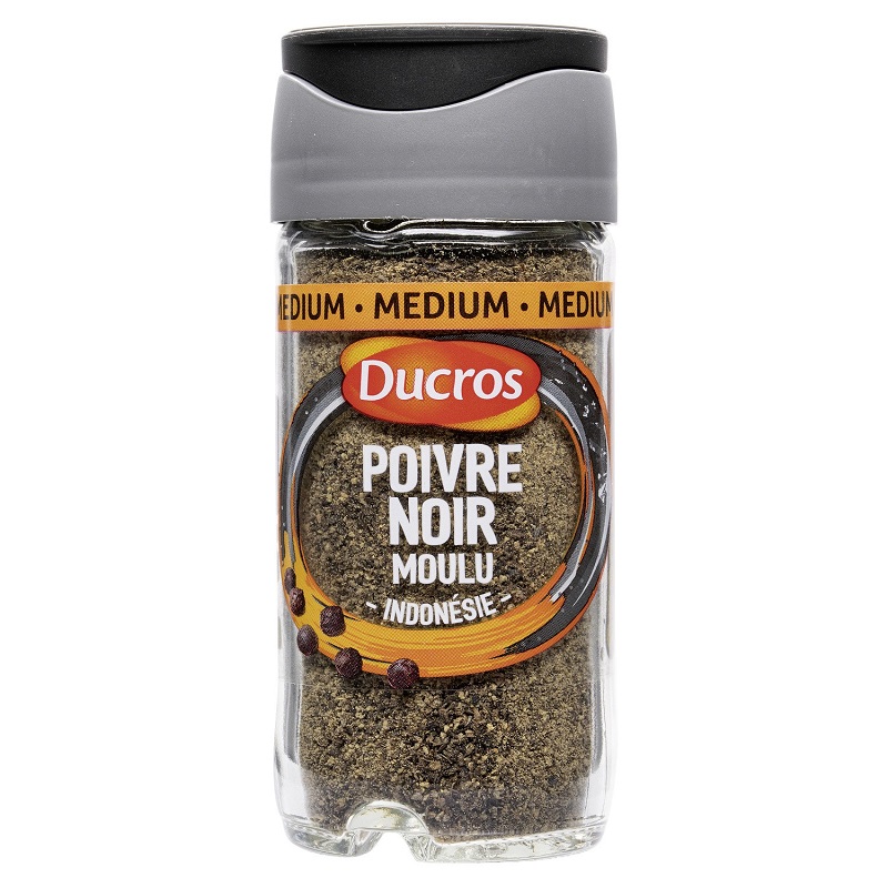 POIVRE NOIR MOULU FORCE 8 DUCROS Pot de 38g