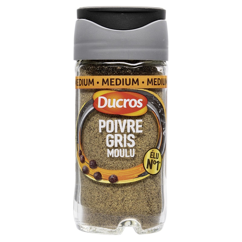 POIVRE GRIS MOULU FORCE 7 DUCROS Pot de 36g