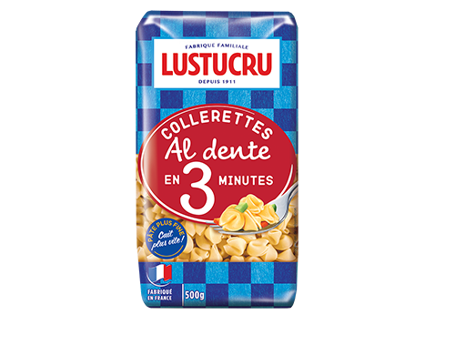LUSTUCRU - COLLERETTES AL DENTE 3 MINUTES Paquet de 500g