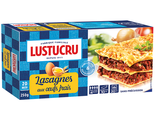 LUSTUCRU - LASAGNES AUX OEUFS FRAIS Boite de 250g