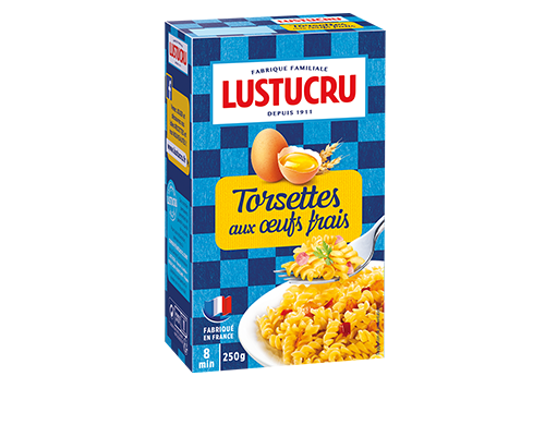 LUSTUCRU - TORSETTES AUX OEUFS FRAIS Boite de 250g