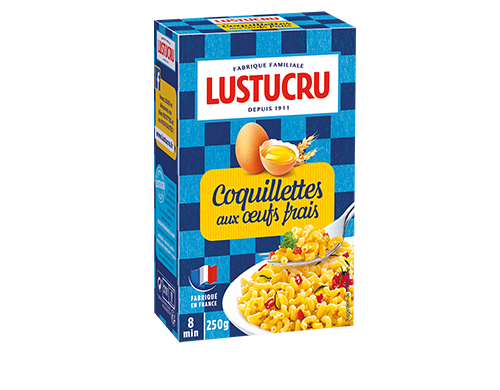 LUSTUCRU - COQUILLETTES AUX OEUFS FRAIS Boite de 250g