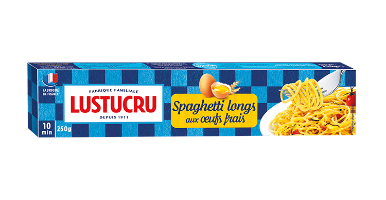 LUSTUCRU - SPAGHETTI LONGS AUX OEUFS FRAIS Boite de 250g
