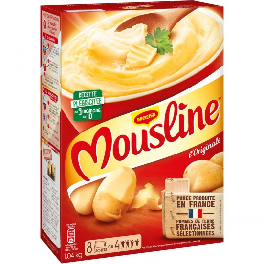 MAGGI - PUREE EN FLOCONS NATURE MOUSLINE 8 sachets de 130g