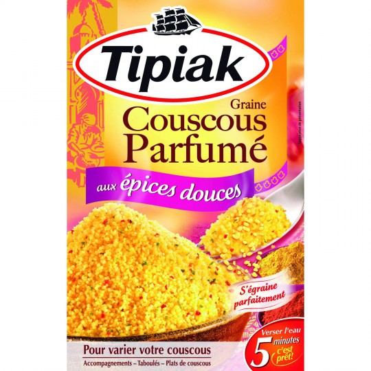 TIPIAK - COUSCOUS PARFUME AUX EPICES DOUCES Paquet de 500g