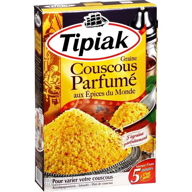 TIPIAK - COUSCOUS PARFUME AUX EPICES DU MONDE Paquet de 510g